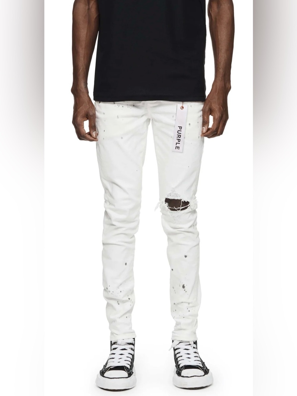 Purple Brand P001 Optic White Paint Blowout